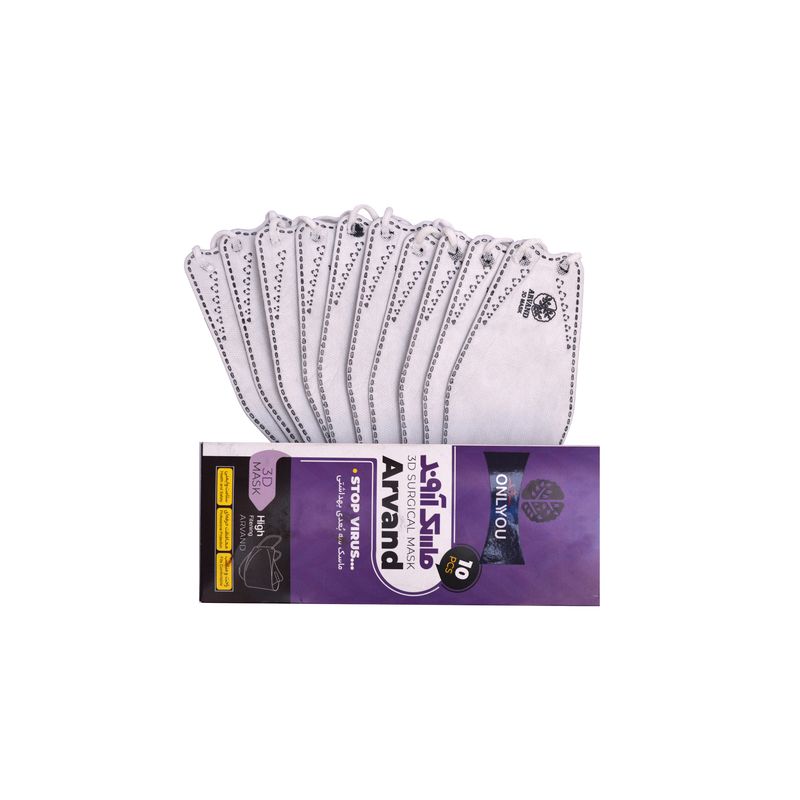 ماسک تنفسی اونلی یو مدل آروند wht blk 633 بسته 10 عددی